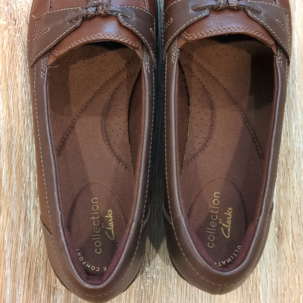 🥿Clarks Brown Loafers Women's size 8  😍VERY GOOD CONDITION!!!😍 - Picture 4 of 10